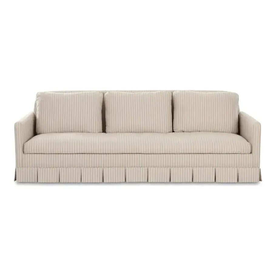 Luxury Modern Classic Striped Sofa with Ruffle Under the Sofa (Scalloped Skirt)