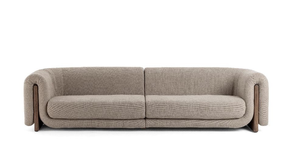 Shop a modern sofa with a luxurious flown design and high-quality knitted fabric with elegant wooden details. Your living room gives comfort and elegance. Order it now for an unforgettable relaxing experience!
